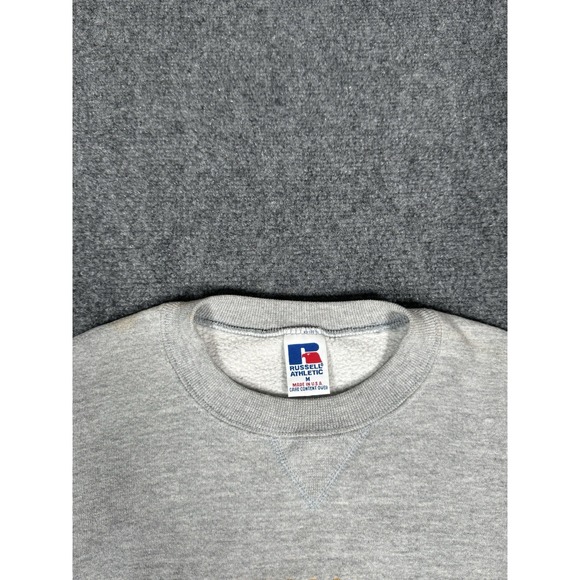 Vintage Russell Washington Huskies Sweatshirt Mens Medium Gray Crewneck Y2K 00s - Picture 5 of 13